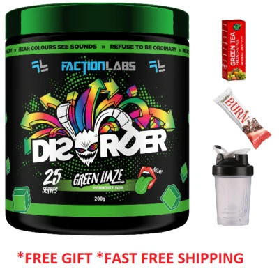 Faction Labs Disorder Pre-Workout 50 Serves High Stim Energy Dis Order