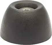 Wagner 15520011 Retro Floor and Wall Door Stopper Outdoor Knob Diameter 50 x 30 mm Black High-Quality Solid Rubber and Weatherproof Stainless Steel Screw Includes Mounting Material