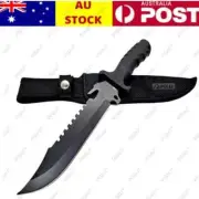 Fixed Blade with Carry Case Grip Camping Fishing Hiking Pig Hunting bowie razor