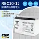 【YUASA】REC10-12 鉛酸電池12V10Ah 電動車電池 釣魚電池 捲線器 UPS 緊急照明裝置 電動工具