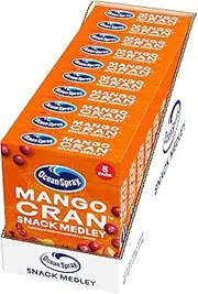 Ocean Spray® Mango Cran™ Snack Medley, Cranberry and Mango Dried Fruit Snack, 1 Oz Pouches, 5 Count (Pack of 10)