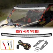 Key-on Wire Kit & Roof 50" LED Light Bar Brackets For Can Am Maverick X3 XRS XDS