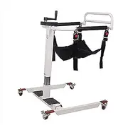 Patient Lift Wheelchair Portable Transfer Chair for Home,Bedside Commode Bathroom Wheelchair w/Padded Seat,Patient Transfer Lifter Nursing Wheelchair for Handicap Elderly Seniors