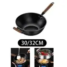 Iron Wok Stir Fry Pan Chinese Wok for Electric Induction Gas Stoves Cooking Tool