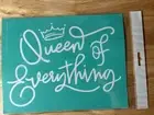 Chalk Couture Queen Of Everything Size B Transfer Stencil 8x10 Retired