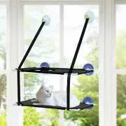 Cat Window Perch Double-Layer Cat Window Hammock with Two Scratching Posts