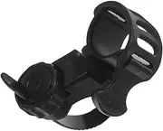 YARNOW Cycling Flashlight Holder Adjustable Rubber Mount Clip for Bike Handlebar Black Silicone Torch Bracket for Mountain and Road Biking Easy Installation Versatile Use for Night