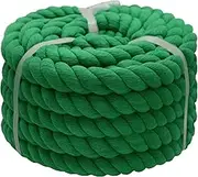 Red Cotton Rope 1 Inch x 25 Feet Natural Thick Rope for Landscaping, Railing,Decorating,Wedding,Tug of War