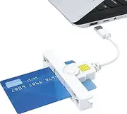 USB CAC Reader - Secure Smart Card Reader for Government, Business Use | USB C Common Access Card Reader for Linux, Authentication Device, Chip ID Reader for Home Office