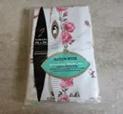 NEW Old Stock Vintage 2 Pillowcases Penneys 100% Cotton Muslin Pink Roses Retro