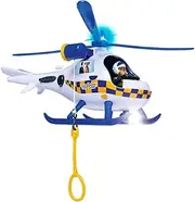 Simba - Fireman Sam – Helicopter Police – Sound and Light Functions – Pink + Radar Figures – Batteries Included – from 3 Years – 109252537038