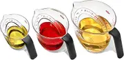 OXO Good Grips 3-Piece Angled Measuring Cup Set, Black