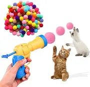 100 pcs Colorful & Soft Plush Balls;Cat Toy Gun Launcher,Plush Ball Shooting Gun for Cats;Cat Toys Interactive;Kitten Toys for Indoor Cats Best Sellers. (100 pcs)