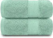 GC GAVENO CAVAILIA 700 GSM Bath Sheets - Large Bath Towels 2 Pack - Egyptian Cotton Towel Set - Quick Dry Towels - Soft Feel Towels - Duck Egg - 90X140