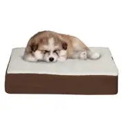 Orthopedic Dog Bed - 2-Layer Memory Foam Crate Mat with Machine Washable Sher...