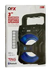 NEW QFX BT-1 Bluetooth Rechargeable 3" Mini Party Speaker w/Disco Light