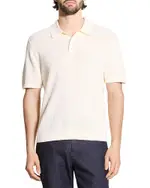 Theory Mesh Short Sleeve Polo in Tactile Cotton