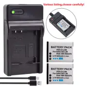 Battery /Charger for PENTAX D-Li88 OPTIO P70 H90 P80 W90 DB-L80 PX1686 VW-VBX070