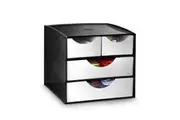 Italplast Take A Break 3-Tier Module Drawer Bin (Black/Grey)