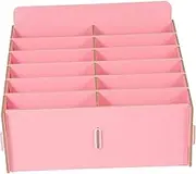Angoily Wooden Multi Functional Storage Box with Compartments for Mobile Phones Office Supplies Accessories Stylish Desk Organizer for Classroom Office Home Use
