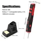 480℃ Cordless Electric Soldering Iron Charging Solder Iron with Bright LED Light