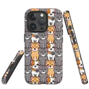 For iPhone 15 Pro Max Case, Shielding Cover, Seamless Cats