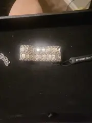 Vintage LANE Bryant SilverTone Rhinestone/Baguette Bracelet.