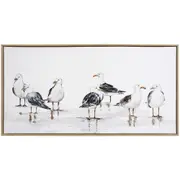 LVD Framed Canvas Home/Room/Lounge Wall Hanging Art Decor 40x80cm Seagulls