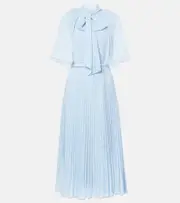 [Self-Portrait] Self-Portrait Caped chiffon midi dress AU 4 blue