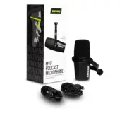 Shure MV7X XLR Podcast Dynamic Microphone - Black