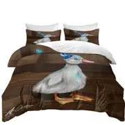 Cute Animals Art Wizard Duck Quilt Cover