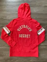 XS NWT VICTORIA SECRET Supermodel Essential Red Bling Full Zip Hoodie Jacket NEW