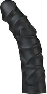 Doc Johnson Platinum Premium Silicone - Raging Hard-Ons - The Raging 8 Inch (8 in. Long and 2 in. Wide) - Heavily Veined - Dildo - Black
