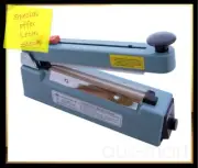 2.4mm Wide 200mm Wide Heat Impulse Sealer + Cutter for LDPE / Polypropylene Bags