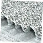 Block Print Quilted Throw Reversible Blanket Twin 60" X 90" Baby Blue Eyes