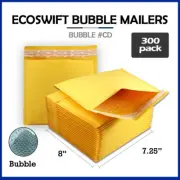 300 #CD 7.25x8 "EcoSwift" Brand Kraft Bubble Mailers Padded Envelope 7.25" x 8"