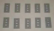 LEGO NEW 2x4 Light Bluish Grey Technic Plate with Holes (10x) 4211444 Brick 3709