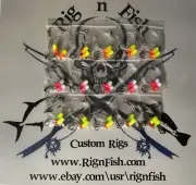 15 Surf Fishing Rigs Hi-Low Rigs Pompano Whiting Snappers Drum Spots Croakers