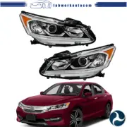 Pair w/LED DRL Clear For Honda Accord EX/EX-L/Sport Sedan 2016-17 Headlights (for: Honda)