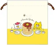 Toshin Pack 605277 Noraneko-Gunn Drawstring Hot Cake Bag Drawstring Bag Small Bag Mul