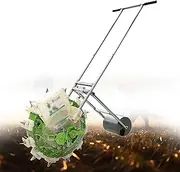 Portable Push Garden Seeder,Garden Seeder with Wheels,Adjustable spacing,The Number of Grains is Adjustable,Cotton Soybean Peanut Planter,for All Kinds of Terrain Such as Plains,greenhouses,etc.