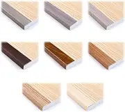 SKSPGPKTACA 36" 40" 48" Aluminum Stair Nosing Stair Edge Protector Non-Slip Wood Grain Stair Trim, L Shape Edging Trim Strip for Corners Stairs Steps ﻿(White Oak,L 48in/120CM)