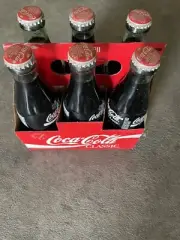 Rare Vintage 1986 Coca Cola Bottles Unopened In Carrier 6 Pack Coke Classic