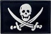 Pirate Flag Military Morale Fastener Hook & Loop Patch
