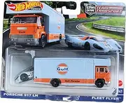 Hot Wheels Porsche 917 LH Fleet Flyer, Team Transport, Die-Cast Car Model, Children's Non-Riding Toy Vehicle, Ages 3+