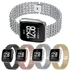 StrapsCo Metal Link Watch Band Strap for Fitbit Versa / Versa 2 / Versa Lite