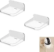 Wall Mount Security Camera Shelf - 3PCS Non-Trace Baby Monitor Mount Security Cameras Wall Shelf, Floating Nest Security Cam Holder Pet Monitor Bracket for Indoor Blink Nest Security Cams