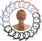 KEYRI 20 PCS Hair Bands Thick Twisted Hair Bobbles for All Hair Type Durable Hair Ties Hair Elastics Strong Elasticity Hair Accessories for Long Term Use No Damage for Girls & Women (Four Colors)