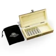 Buviona Bullet Whiskey Stone Rocks Set Stainless Steel 6 Piece Whiskey Stones