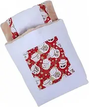 Yardwe Pet Bed Doll and Cradles Doll Crib Puppy Small Animal Bed Mat Cooler Pet Heating Pad Cute Bunny Blanket Sack Bed Human Dog Doll Cat Beds for Indoor Cats Pp Cotton Red